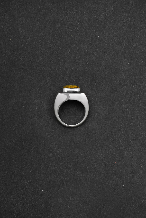 SQUARE RING WITH CITRINE