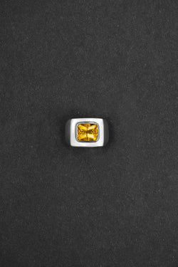 SQUARE RING WITH CITRINE